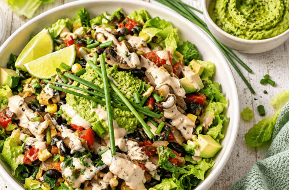 Burrito Nourish Bowl with Do Goodly Smashed Pea Guacamole