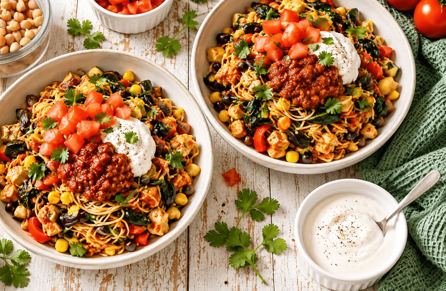 One-Pot Taco Pasta with Do Goodly Harissa Spiced Salsa